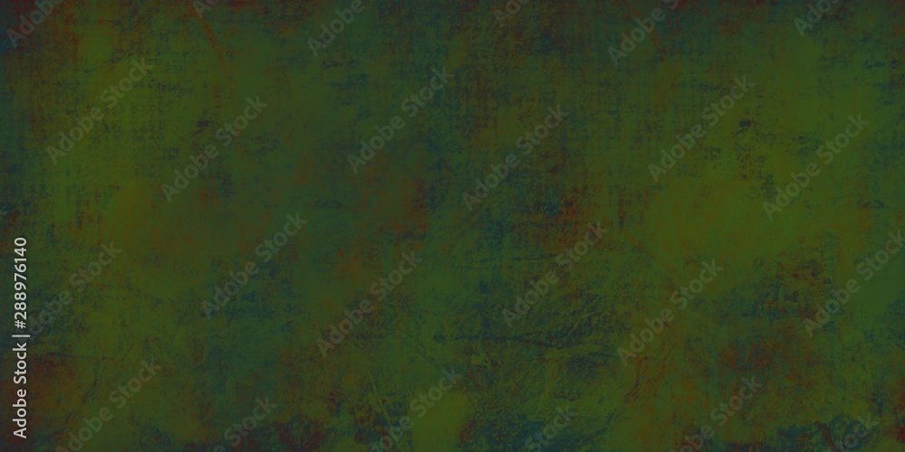 Vintage, green, craft background with grunge texture cracks. Blank abstract backdrop - illustration.