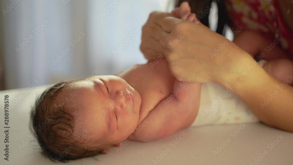 image of little daughter sleeping on the bed beside window at home image of little daughter sleeping on the bed beside window at home