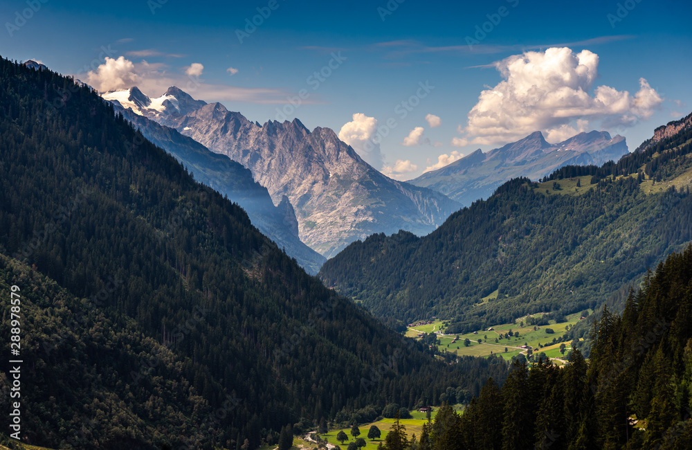 Fototapeta premium Views from the roads near Gadmen