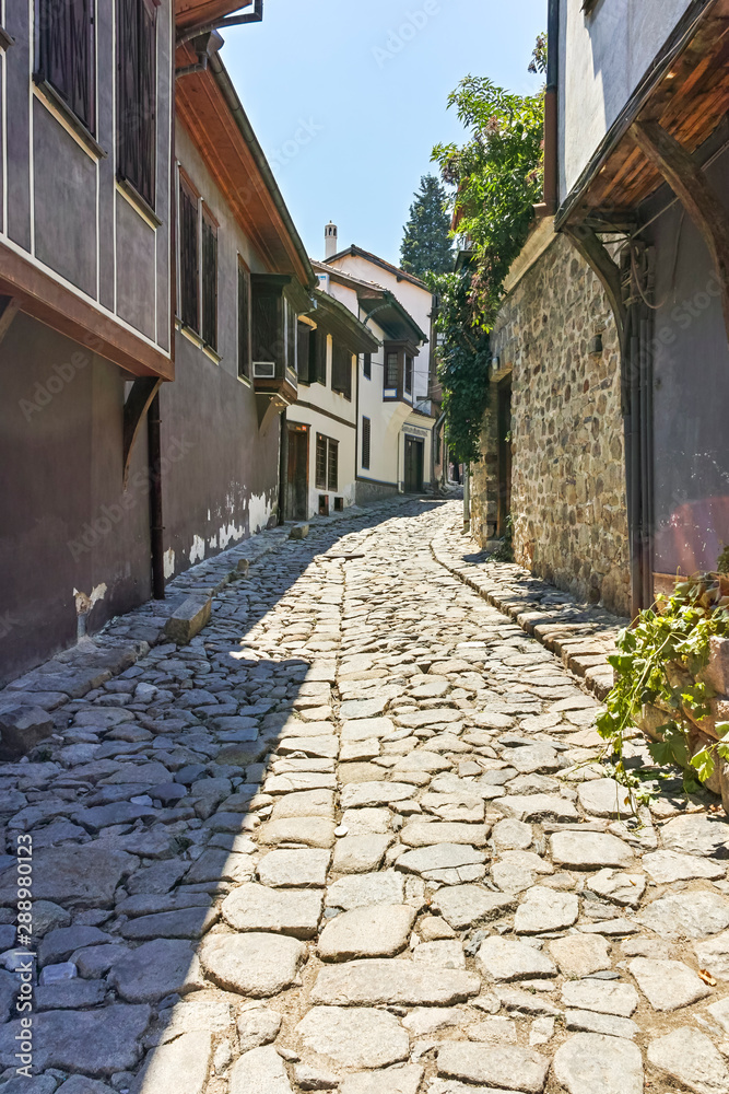 Nineteenth Century Houses in old town of city of Plovdiv, Bulgaria