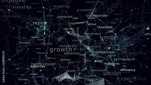 Internet network background with most important business terms