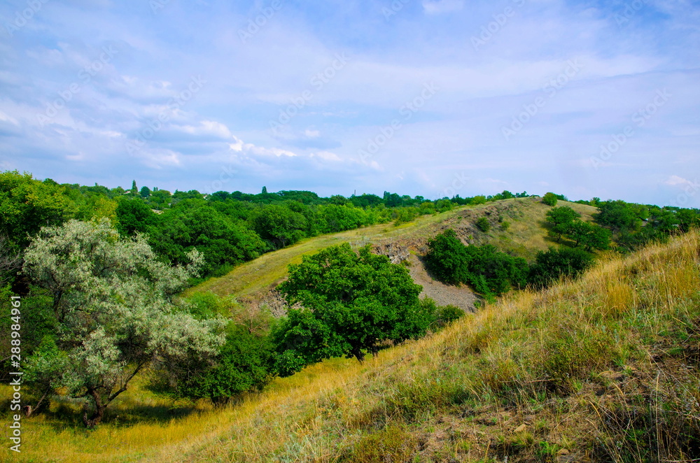 View of the landscape of the Donetsk Ridge.