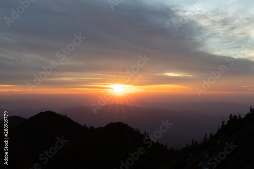 Sunset view from Clifftops overlook, Great Smoky Mountains National Park © Martina