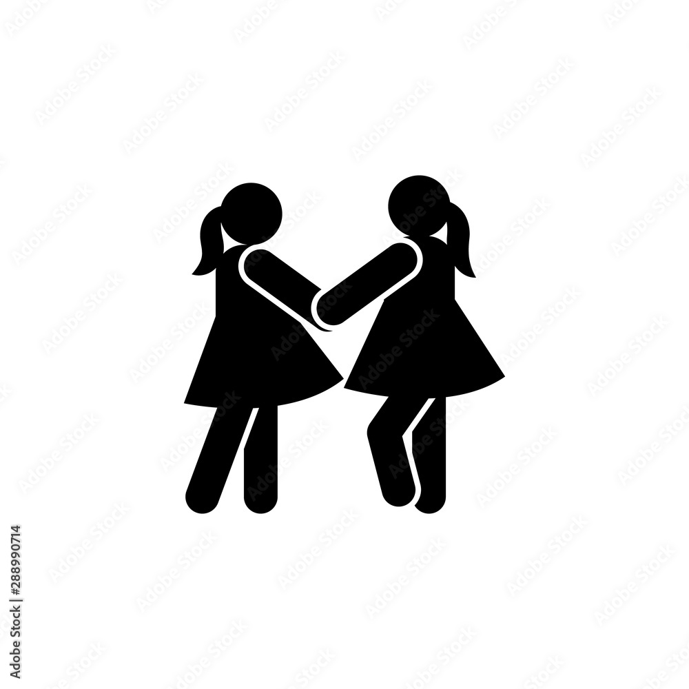 Girls friend icon. Element of friends icon Girls friend icon. Element of friends icon