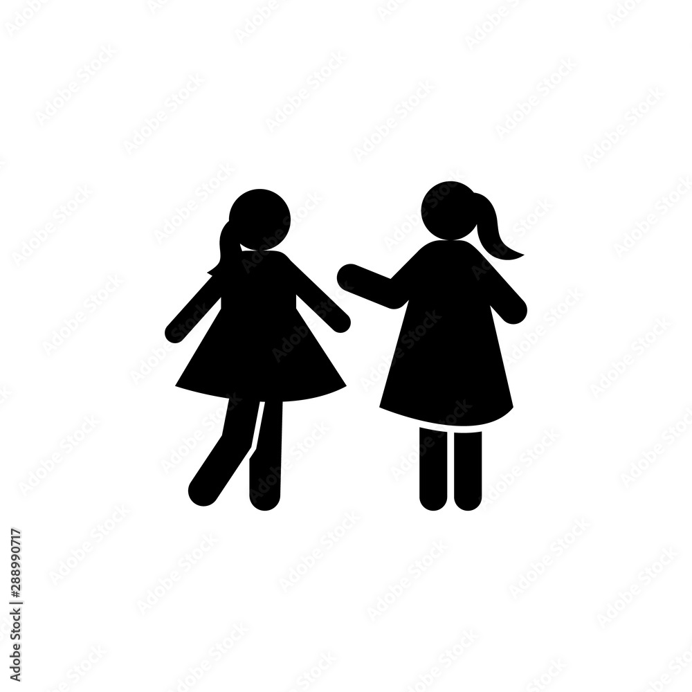 Girls friend icon. Element of friends icon Girls friend icon. Element of friends icon