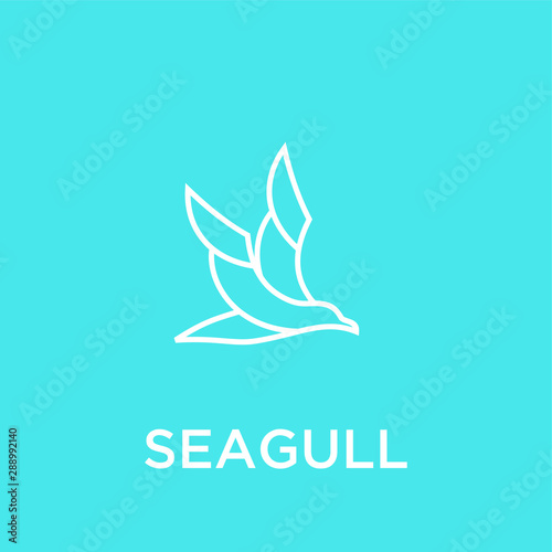 seagull logo icon designs vector
