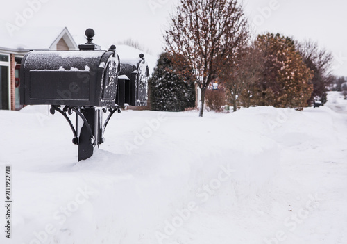 Mailbox In Snow