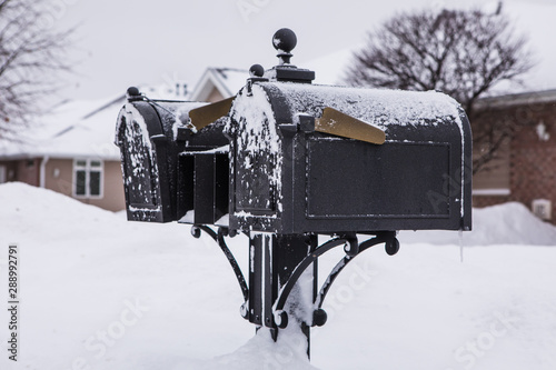 Mailbox In Snow