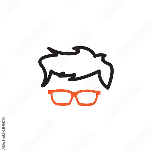 Geek glasses graphic design template vector isolated