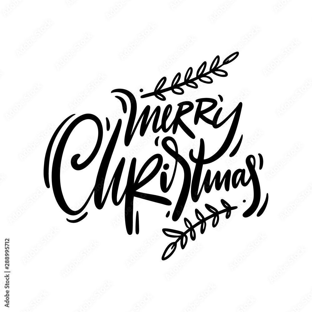 Fototapeta premium A monochrome festive illustration featuring the phrase 