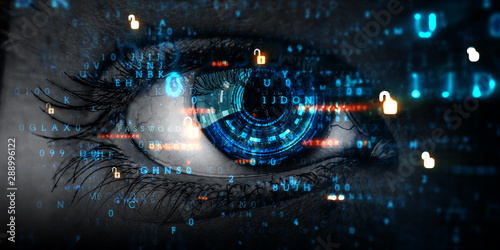 Photography Abstract high tech eye concept