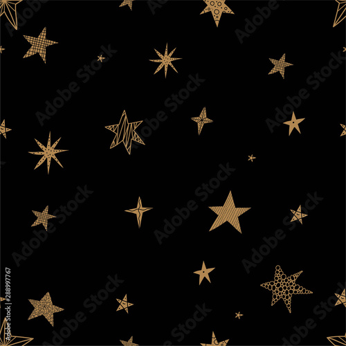 Cute stars. Seamless vector pattern. Seamless pattern can be used for wallpaper  pattern fills  web page background  surface textures.