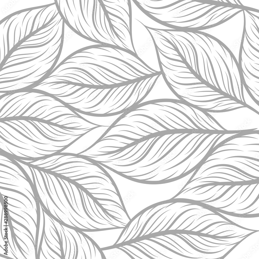Leaf drawing texture on a white scene vector wallpaper backgrounds