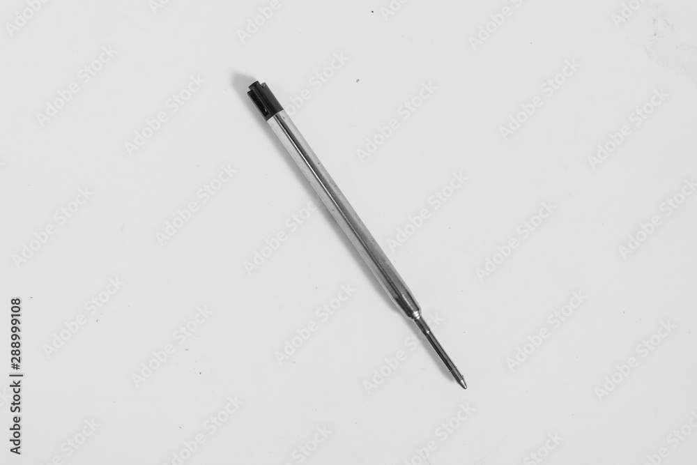 pen refill on white isolated background. right view pen refill on white isolated background. right view