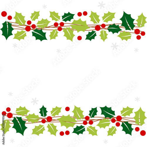 Christmas garland card - Christmas set