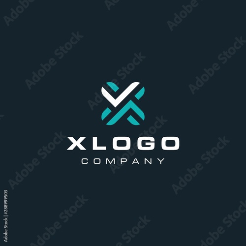 X logo with Modern Design Template