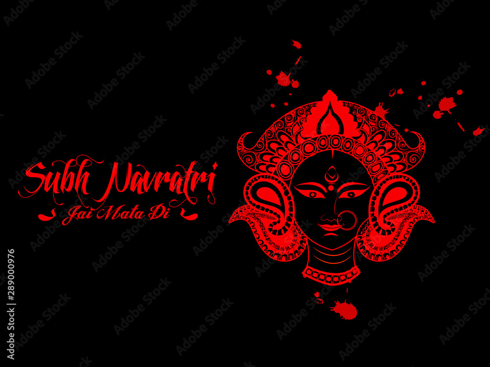 vector Illustration Of Happy Navratri Celebration Poster Or Banner  Background Stock Vector | Adobe Stock