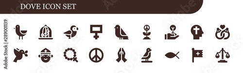 dove icon set
