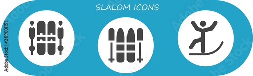 slalom icon set