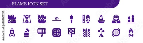 flame icon set