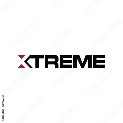 Letter Xtreme Logo. Special character letter X Symbol. Icon vector.
