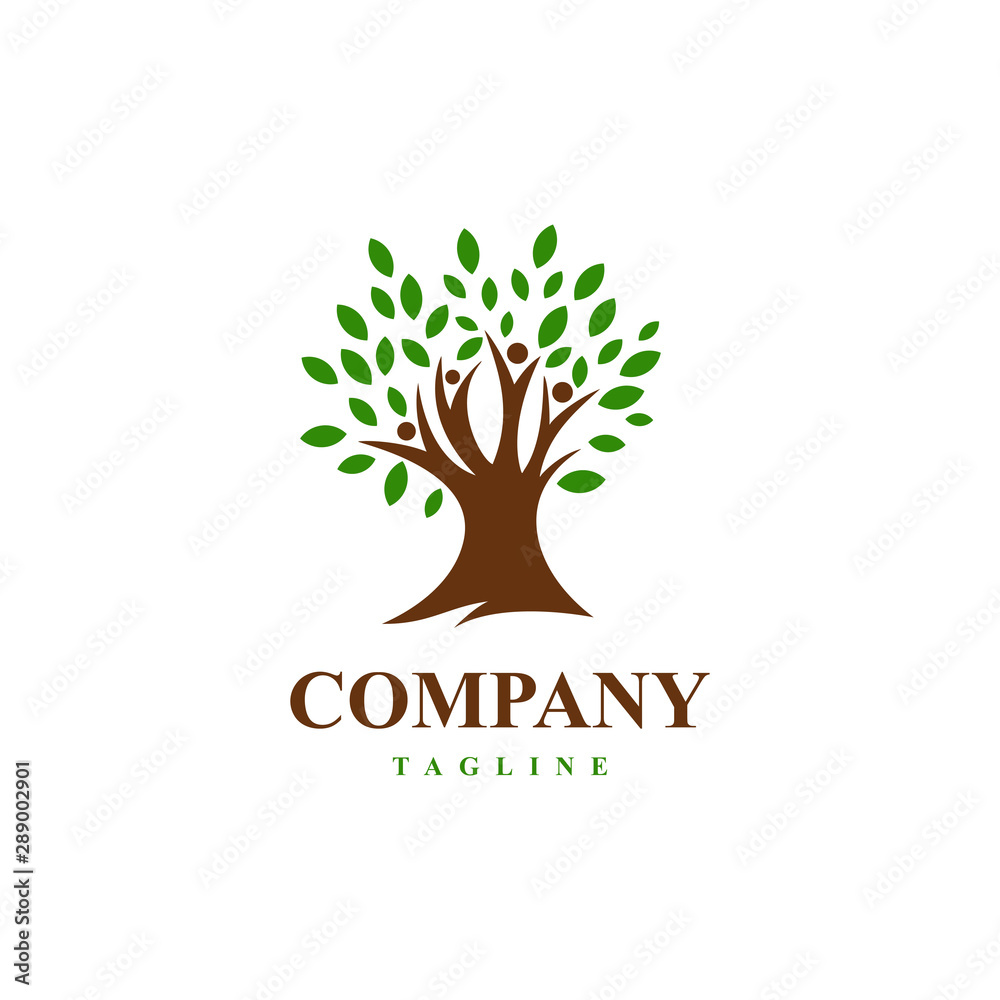Obraz premium Tree People Comunity Logo Design