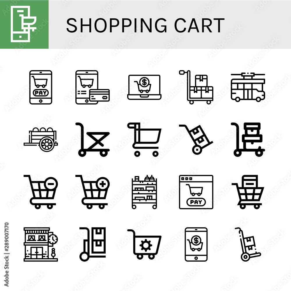 Set of shopping cart icons such as Shopping cart, Cart, Trolley, Clock shop , shopping Set of shopping cart icons such as Shopping cart, Cart, Trolley, Clock shop , shopping