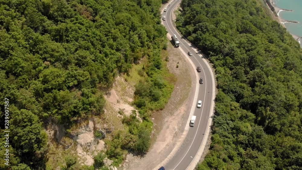 Serpentine in the mountains. Aerial shot Serpentine in the mountains. Aerial shot