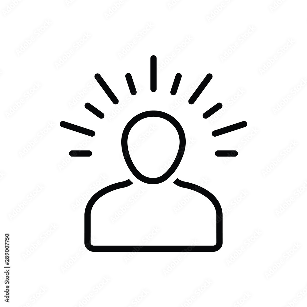 Black line icon for yoga meditate Black line icon for yoga meditate