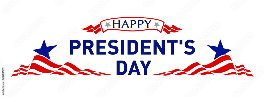 Happy Presidents Day with stars and ribbon. Happy Presidents Day with stars and ribbon.