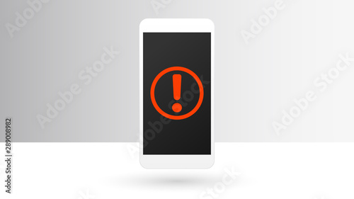 Alert notification on smartphone screen