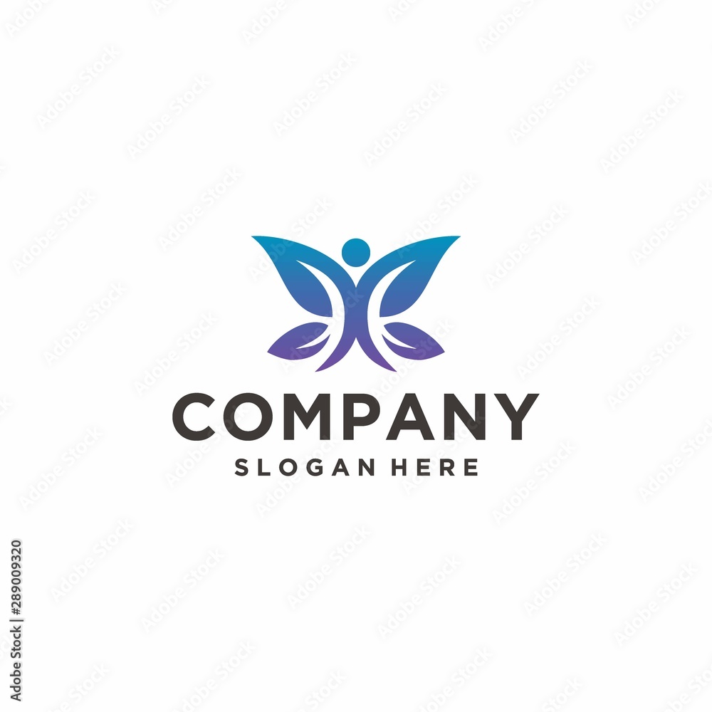 Butterfly Yoga Logo Icon Design Modern Template Butterfly Yoga Logo Icon Design Modern Template