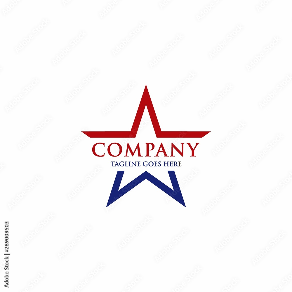 Obraz premium Star Logo Concept Modern Template