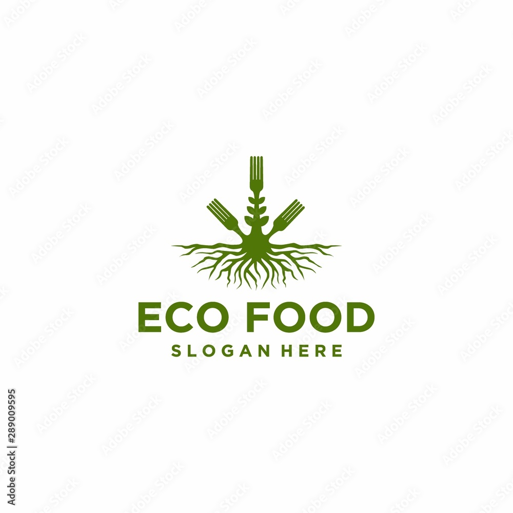 Abstract food tree logo design, root vector - Food of nature logo design inspiration isolated on white background illustrator vector EPS 10 Abstract food tree logo design, root vector - Food of nature logo design inspiration isolated on white background illustrator vector EPS 10