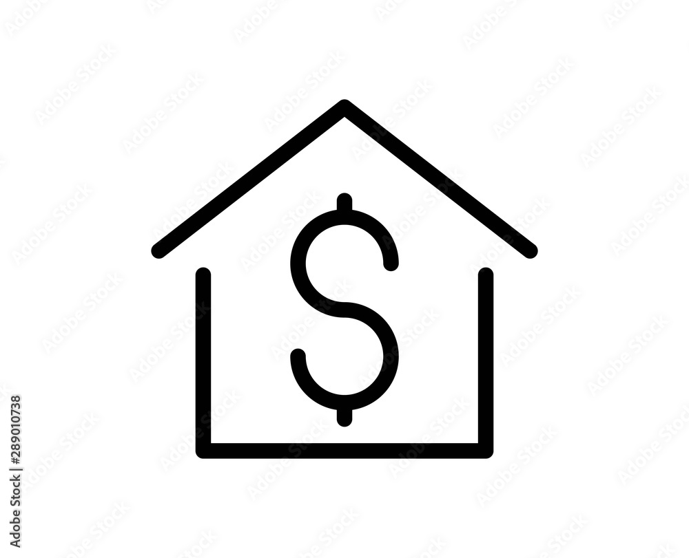 House line icon. Vector symbol in trendy flat style on white background. Web sing for design. House line icon. Vector symbol in trendy flat style on white background. Web sing for design.