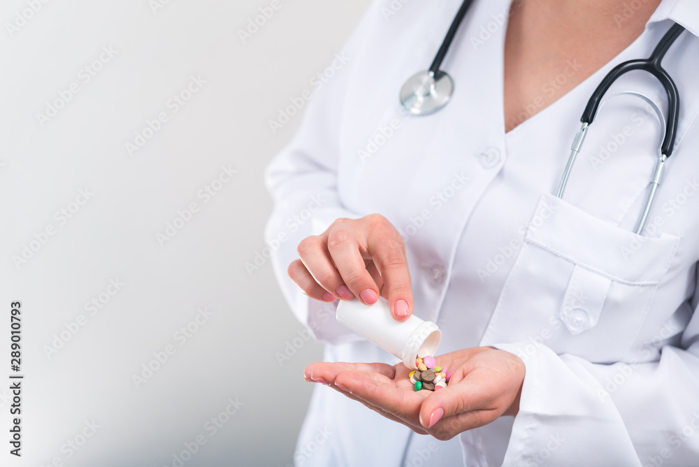 Photo of doctor prescribes pills and antibiotics Photo of doctor prescribes pills and antibiotics