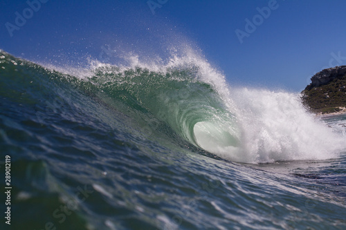 dramatic flaring wave ocean power