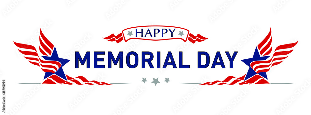 Memorial Day. Remember and honor. Memorial Day Banner Vector illustration. 