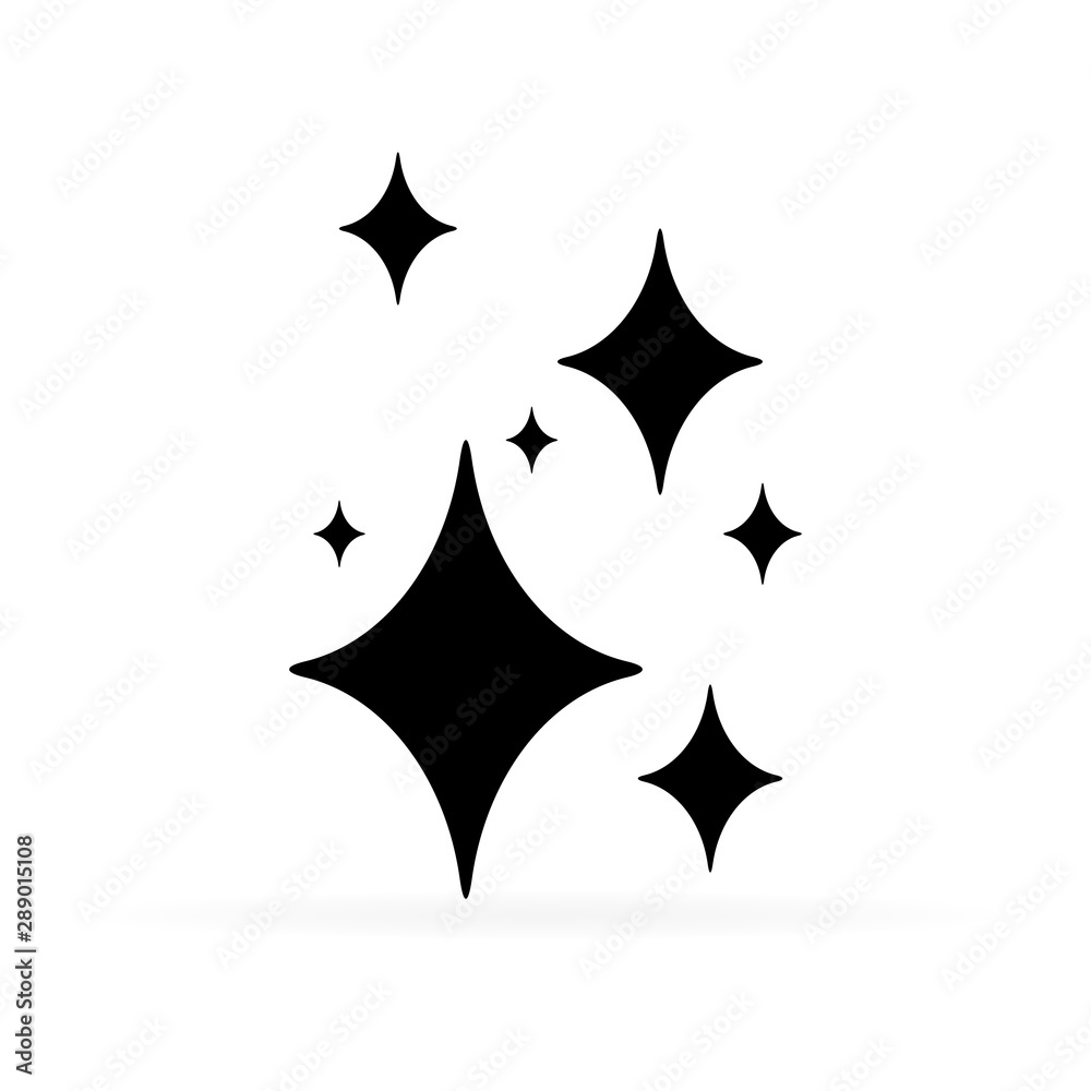 black shine icon, vector illustration black shine icon, vector illustration