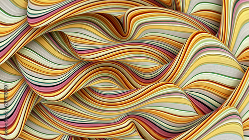 Plakat 3D spirala wzór ornament