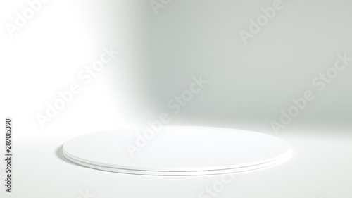 Elegant, beautiful abstract background with elements, studio, pedestal, minimalism. 3d illustration, 3d rendering.