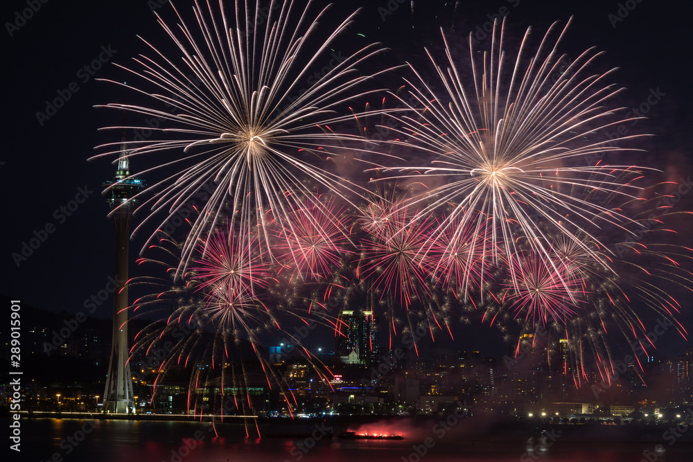 Macau, China 7th September 2019. 30th Macao International Fireworks Display Contest, Philippines Team - Platinum Fireworks, Inc. Macau, China 7th September 2019. 30th Macao International Fireworks Display Contest, Philippines Team - Platinum Fireworks, Inc.