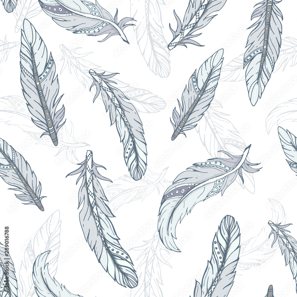 seamless pattern with bird feathers seamless pattern with bird feathers