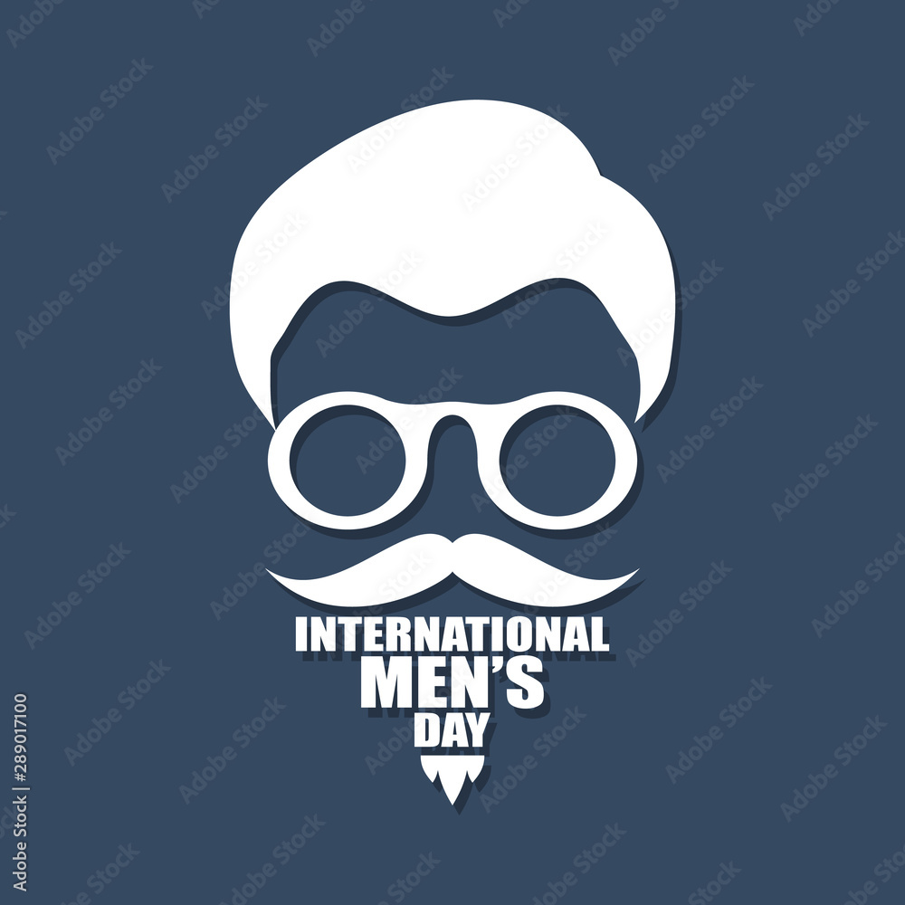 International men day or father day vector image with white color International men day or father day vector image with white color