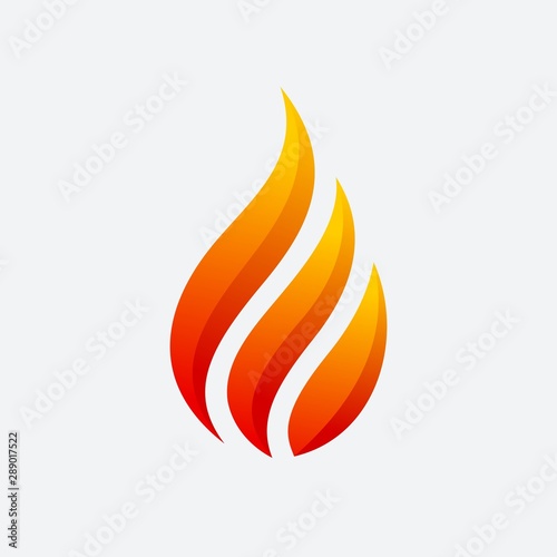 Letter E logo with fire concept