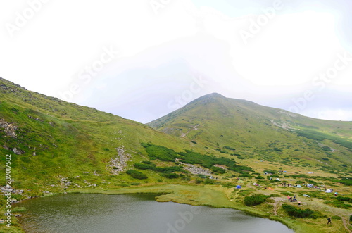 A lake called Nesamovite  located in the Ukrainian Carpathians at an altitude of 1750 m.