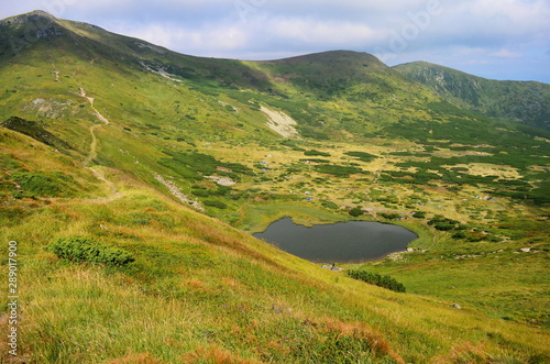 A lake called Nesamovite, located in the Ukrainian Carpathians at an altitude of 1750 m.