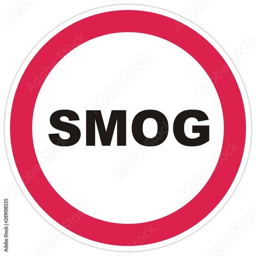 Wallpaper Mural Another ban, smog, road sign, vector icon. Black text at red round with gray contour on white background. Torontodigital.ca