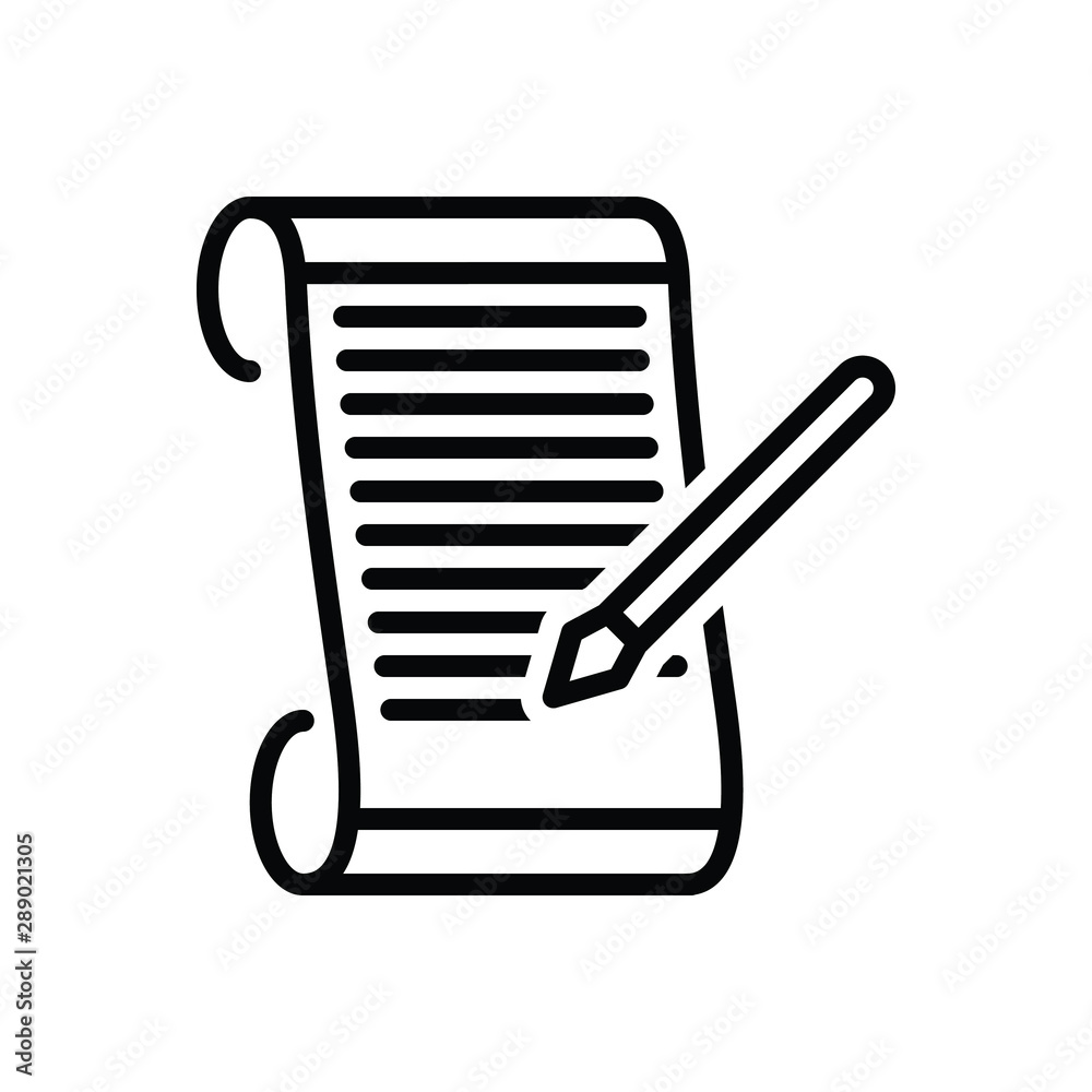 Фотография Black line icon for declare