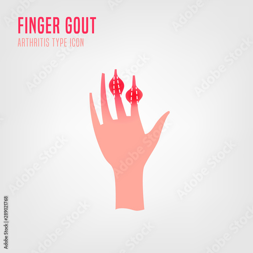 Gout arthritis icon